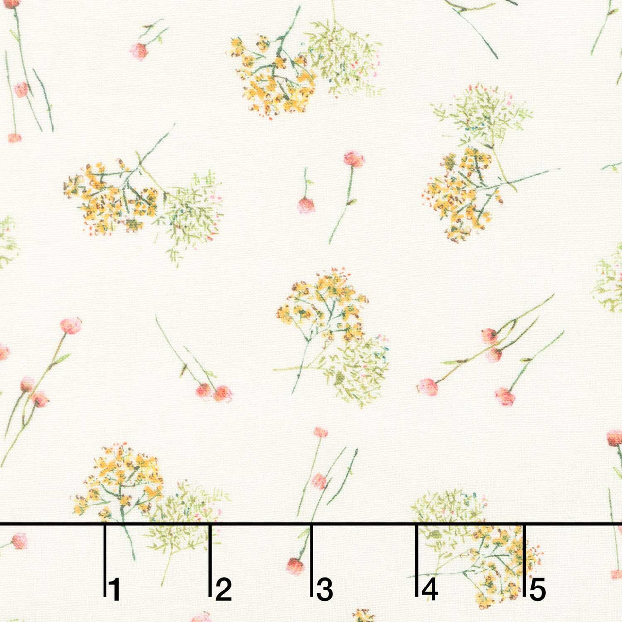 Bloomfield Love - Tossed Flower Sprigs Natural Yardage