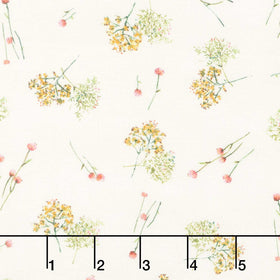 Bloomfield Love - Tossed Flower Sprigs Natural Yardage