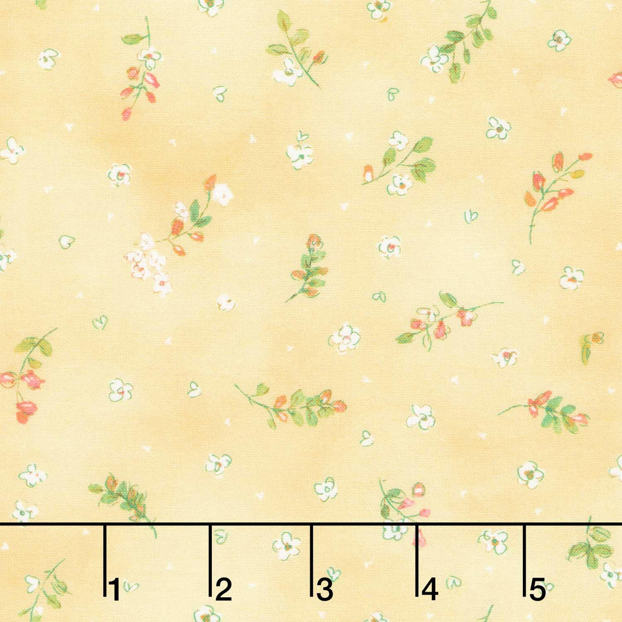 Bloomfield Love - Tossed Small Flowers Daffodil Yardage