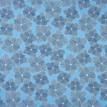 Drift Into Blue - Large Flowers Azure Yardage