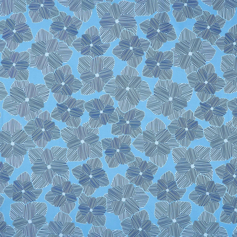Drift Into Blue - Large Flowers Azure Yardage
