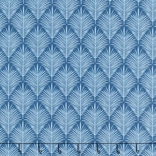 Drift Into Blue - Fern Lattice Navy Yardage
