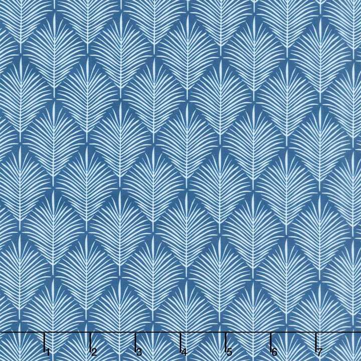Drift Into Blue - Fern Lattice Navy Yardage