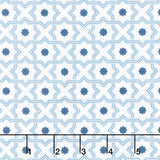 Drift Into Blue - Tiles White Yardage