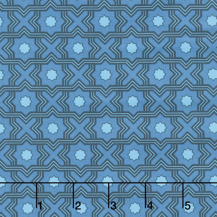 Drift Into Blue - Tiles Cobalt Yardage