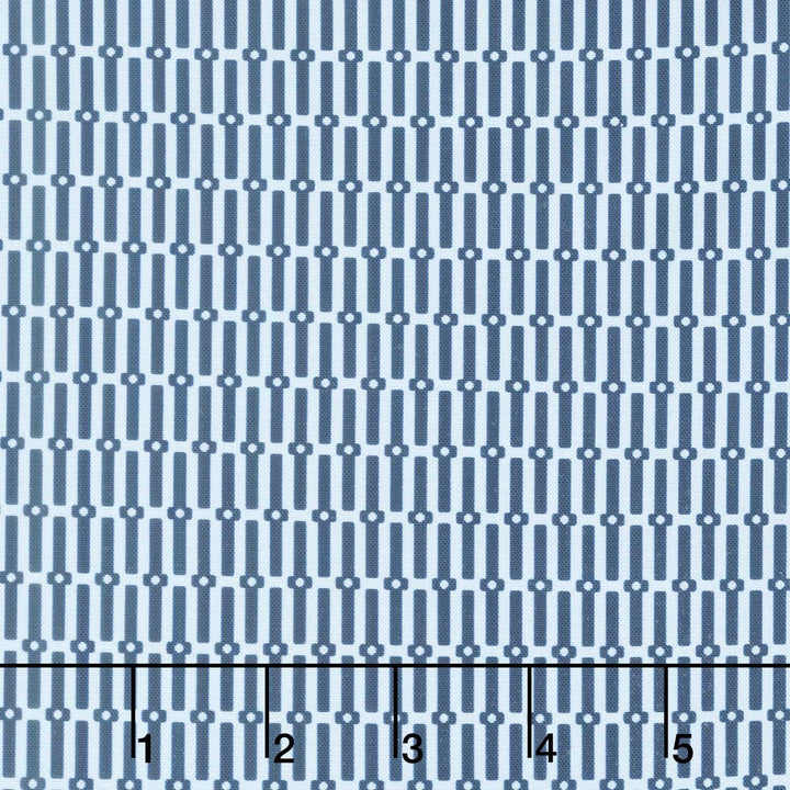 Drift Into Blue - Geo Design Chambray Yardage
