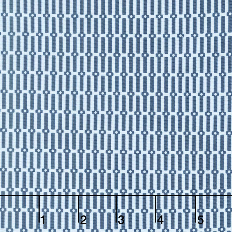 Drift Into Blue - Geo Design Chambray Yardage