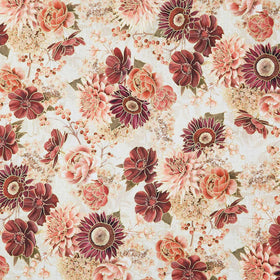 Hello Fall - Florals Linen Metallic Yardage