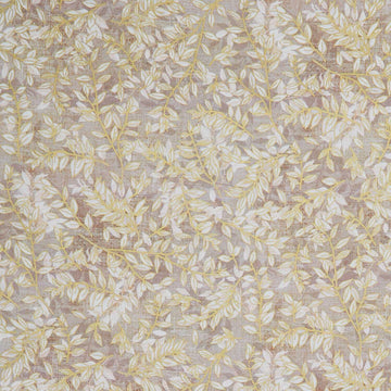 Hello Fall - Leaf Vines Linen Metallic Yardage