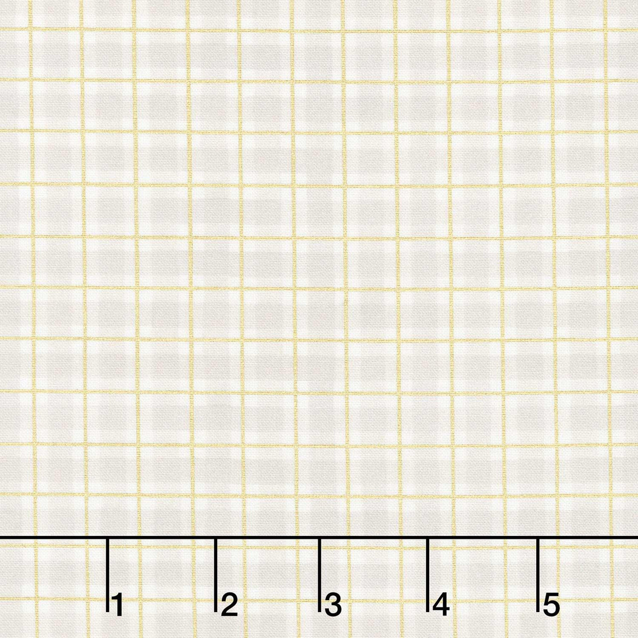 Hello Fall - Plaid Mushroom Metallic Yardage