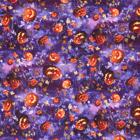 Moon Spell - Jack O Lanterns, Leaves Wisteria Yardage