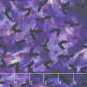 Moon Spell - Bats Midnight Purple Yardage