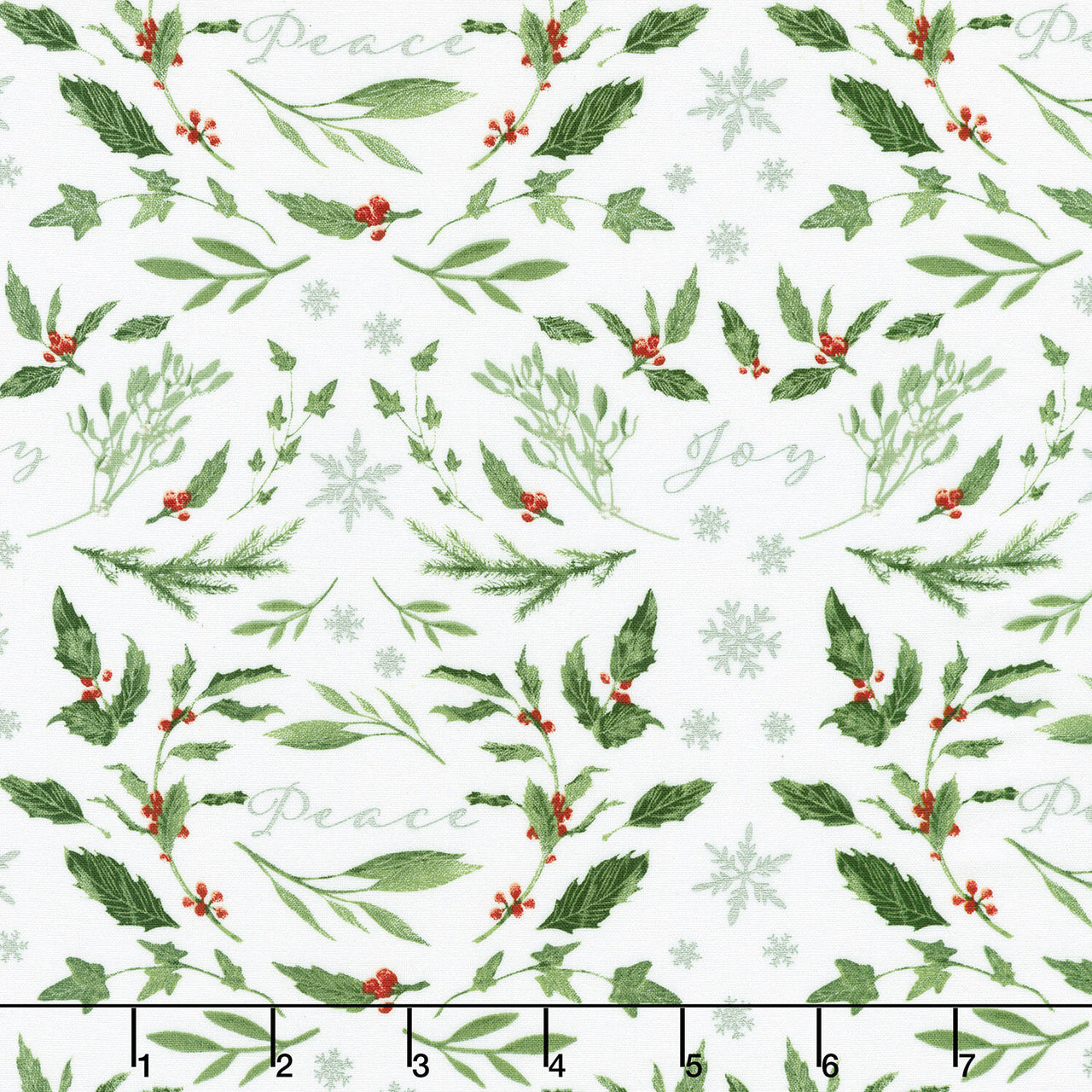 Peace And Joy - White Yardage