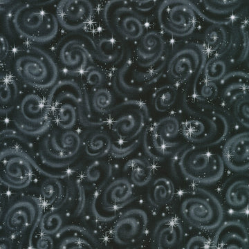 Stargazers - Swirl Black Yardage