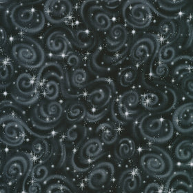 Stargazers - Swirl Black Yardage