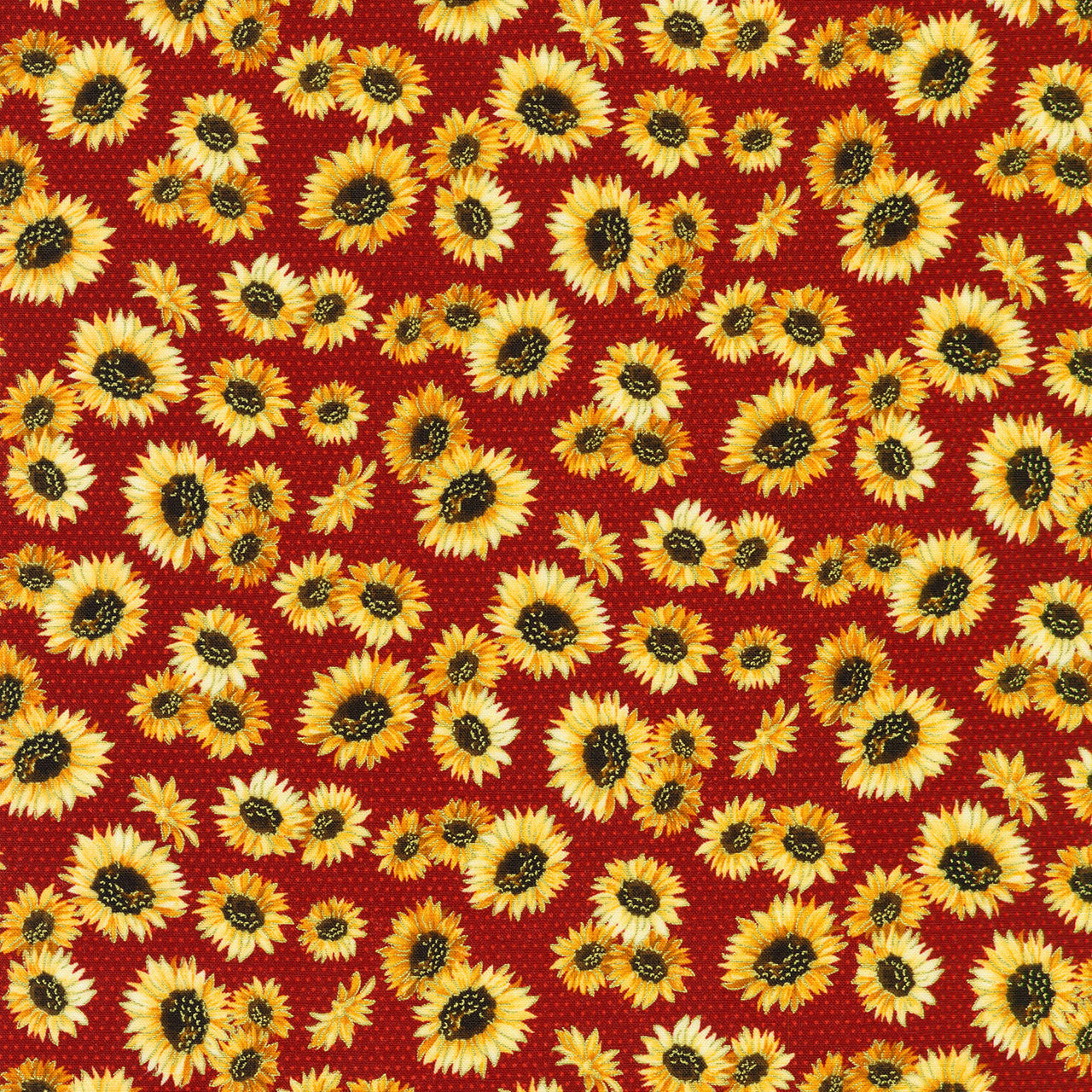 Splendid Harvest - Sunflowers Cayenne Yardage