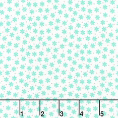 Cozy Cotton Flannels - Small Flowers Mint Yardage