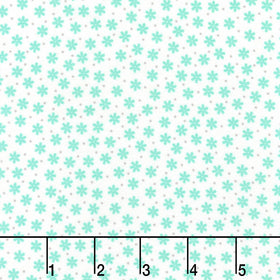 Cozy Cotton Flannels - Small Flowers Mint Yardage