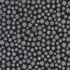 Holiday Charms - Snowflakes Onyx Yardage