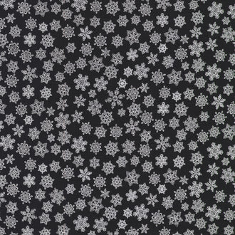 Holiday Charms - Snowflakes Onyx Yardage