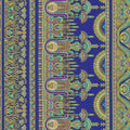 Ancient Beauty - Border Stripe Royal Metallic Yardage
