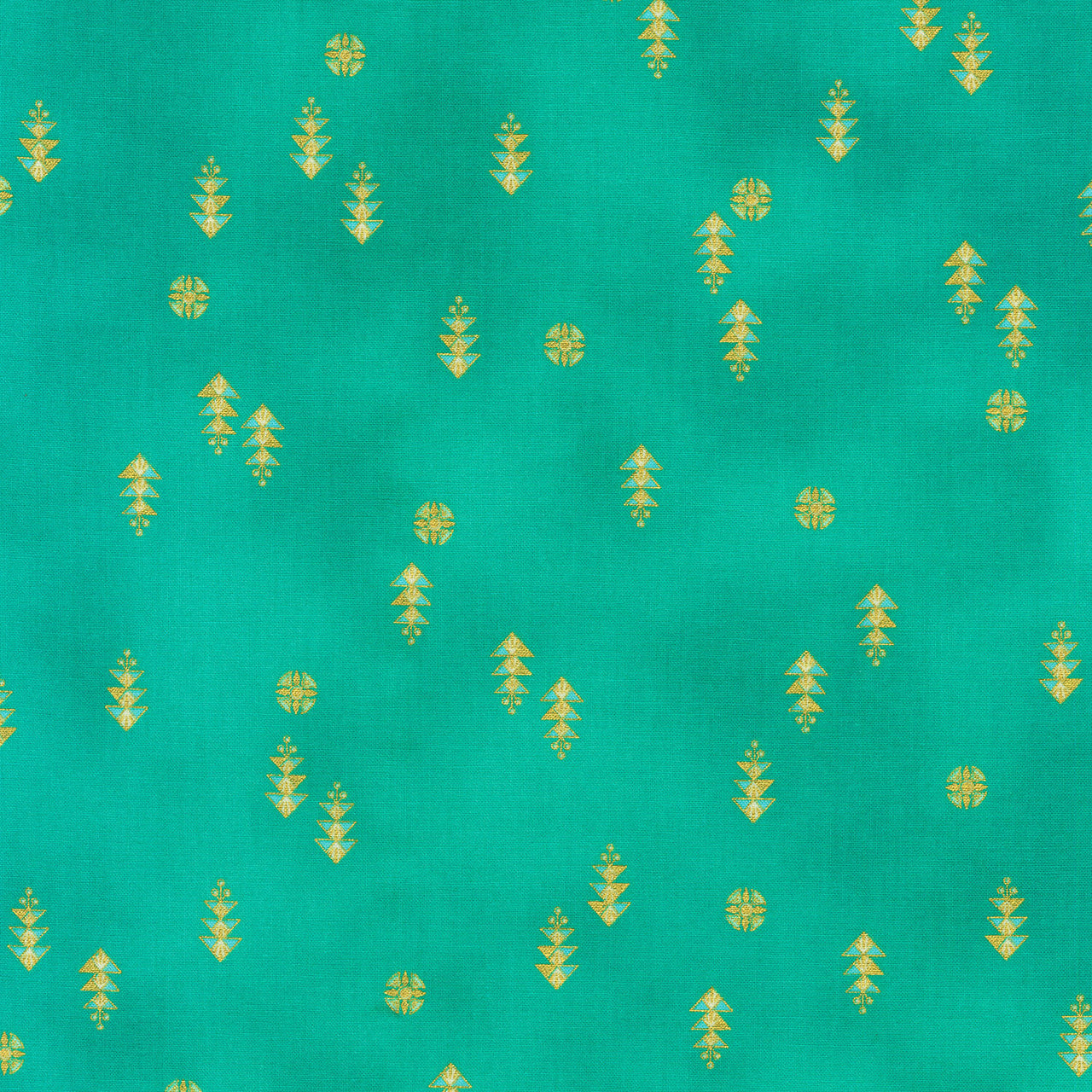 Ancient Beauty - Symbols Turquoise Yardage
