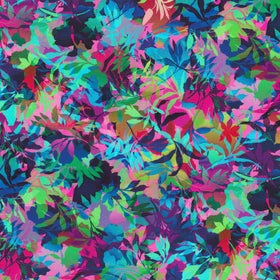 Artful Blooms - Leaves Orchid Yardage