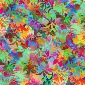 Artful Blooms - Leaves Azalea Yardage
