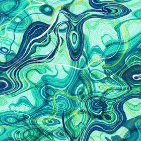 Artful Blooms - Abstract Seafoam Yardage