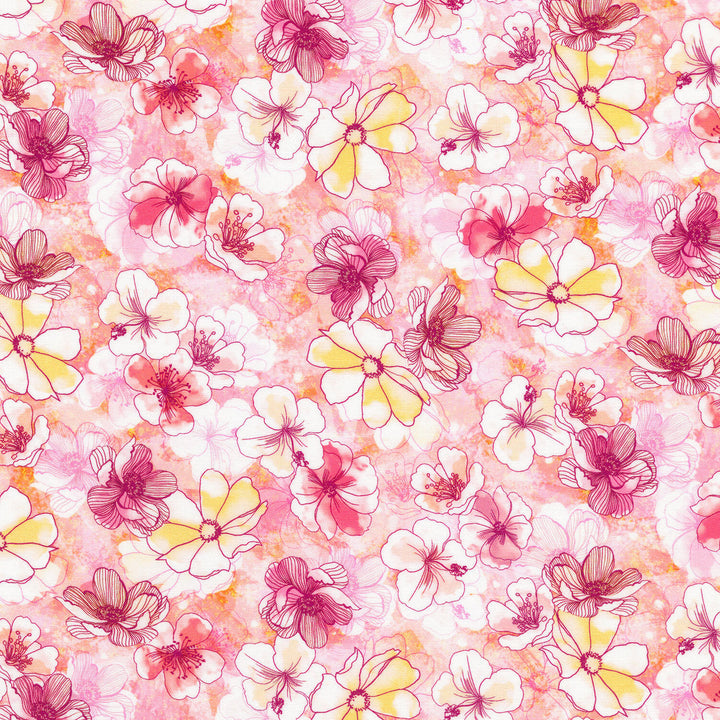 Artful Blooms - Ballerina Pink Yardage