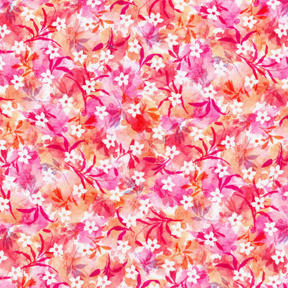Artful Blooms - Breezy Florals Honeysuckle Yardage