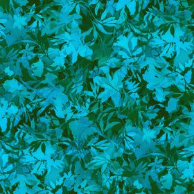 Artful Blooms - Leaves Lagoon Yardage