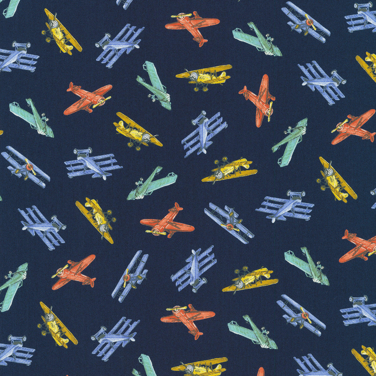 American Vintage - Vintage Planes Navy Yardage