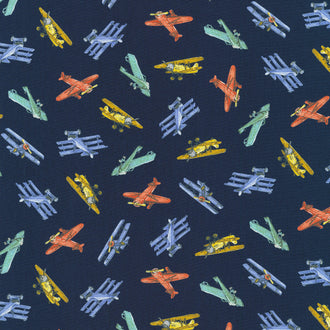 American Vintage - Vintage Planes Navy Yardage