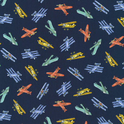 American Vintage - Vintage Planes Navy Yardage