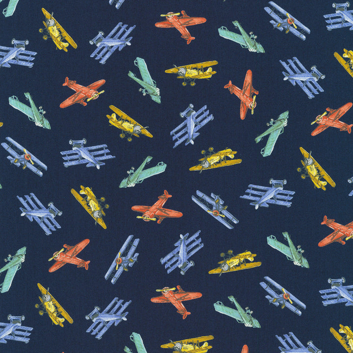 American Vintage - Vintage Planes Navy Yardage