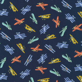 American Vintage - Vintage Planes Navy Yardage