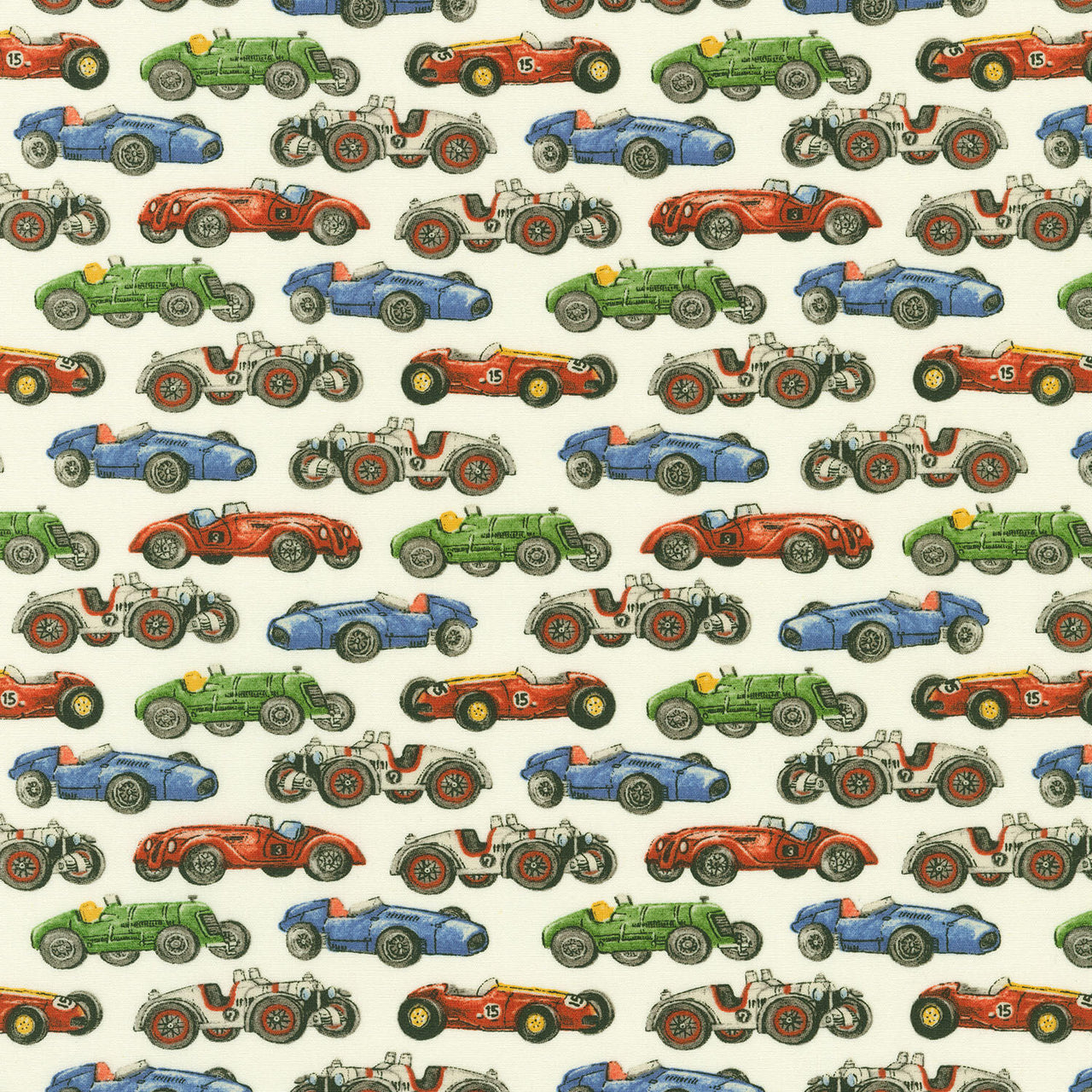 American Vintage - Cars Ivory Yardage