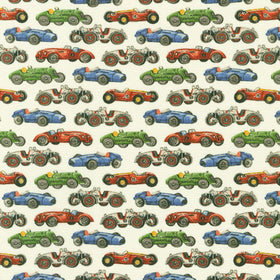 American Vintage - Cars Ivory Yardage