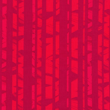 Brushy - Stripes Cherry Yardage