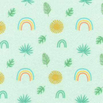 Boho Jungle - Rainbows Mint Yardage