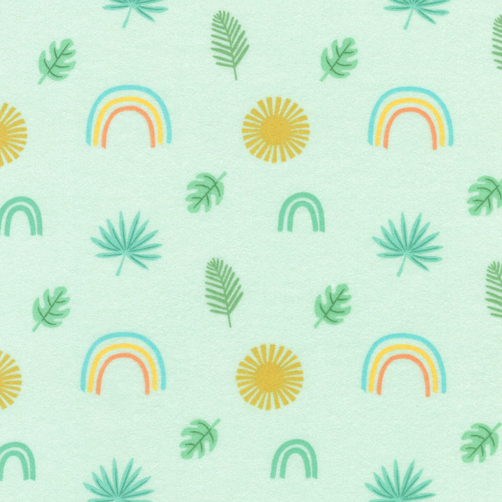 Boho Jungle - Rainbows Mint Yardage