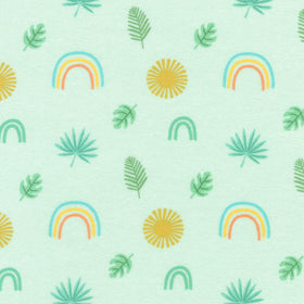 Boho Jungle - Rainbows Mint Yardage