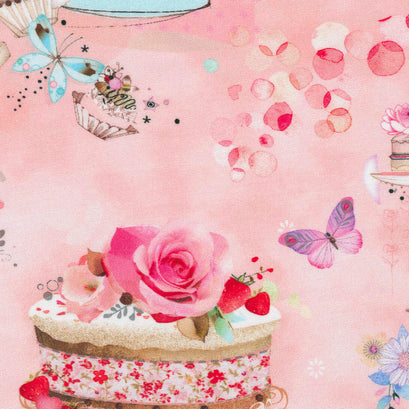 Blossom Bake Shop - Cake Toss Pink Lemonade Yardage
