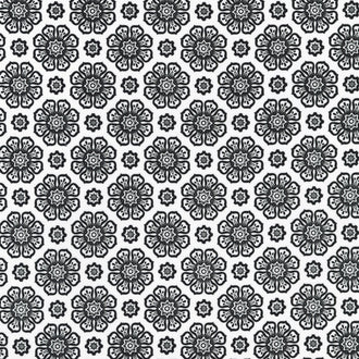 Blackout - Flowers Snow Yardage
