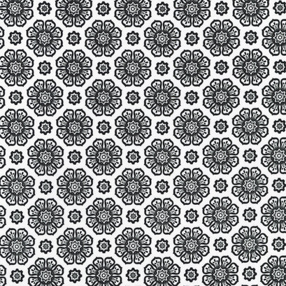 Blackout - Flowers Snow Yardage