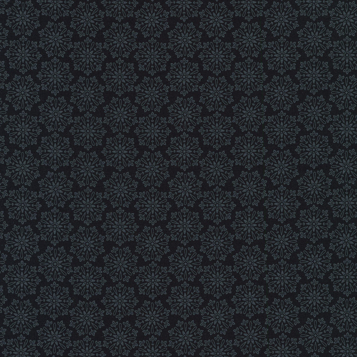 Blackout - Snowflake Black Yardage