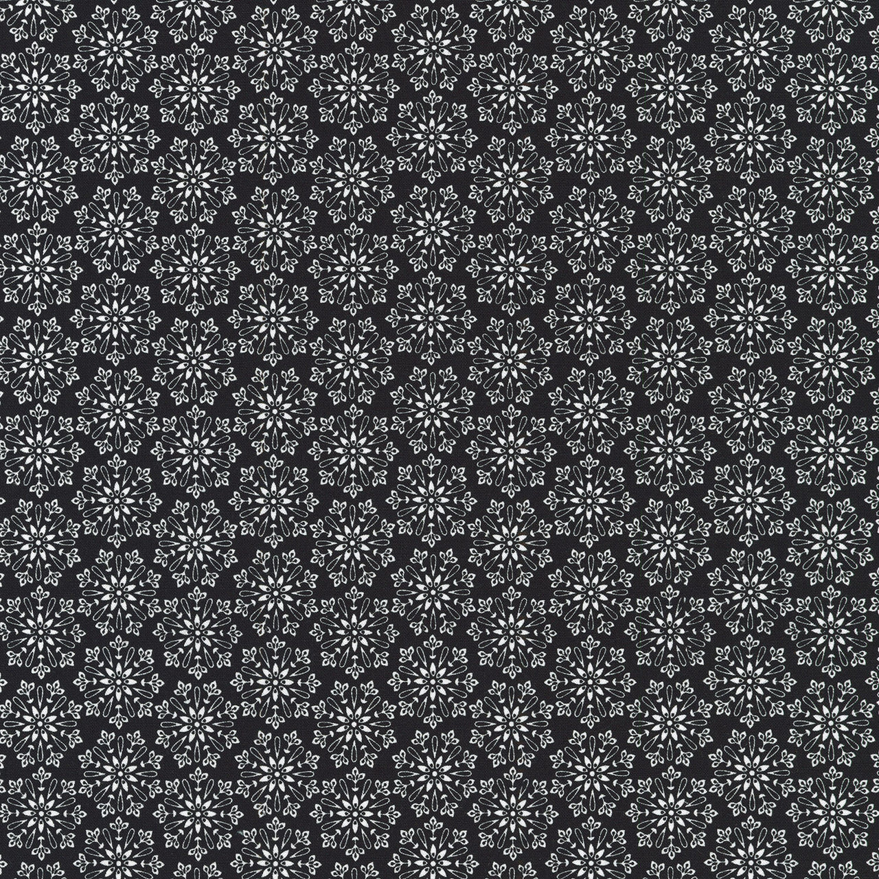 Blackout - Snowflake Jet Yardage