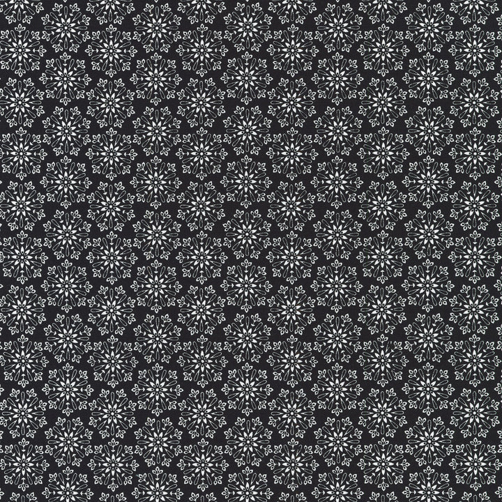 Blackout - Snowflake Jet Yardage