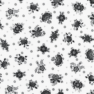 Blackout - Florals Snow Yardage